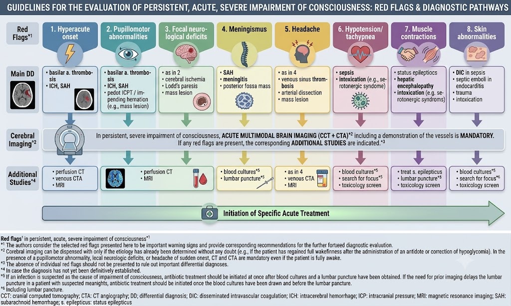 Diagnosing acute impaired consciousness