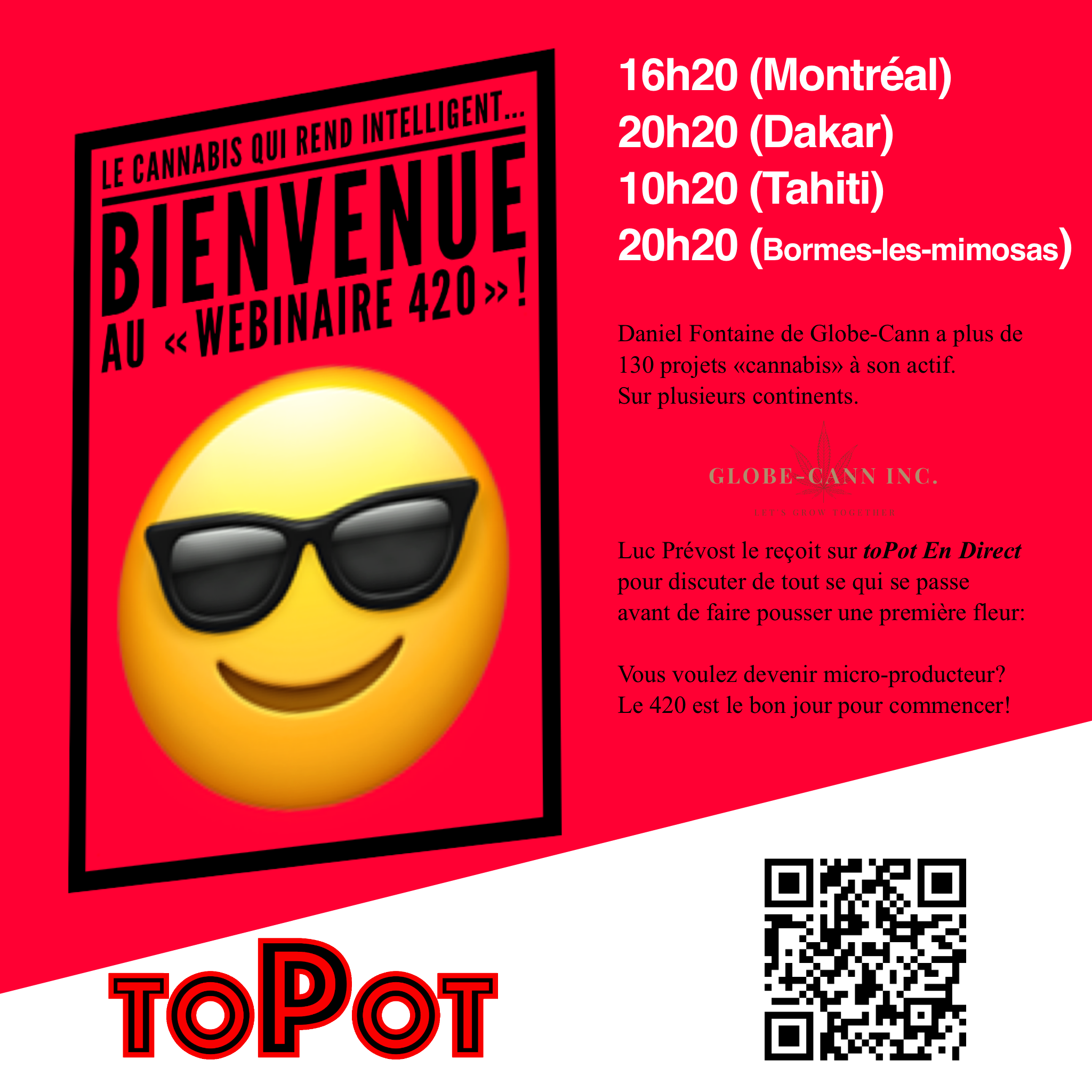 ToPot - Un «webinaire 420», ça dilate les bronches tout en... | Facebook
