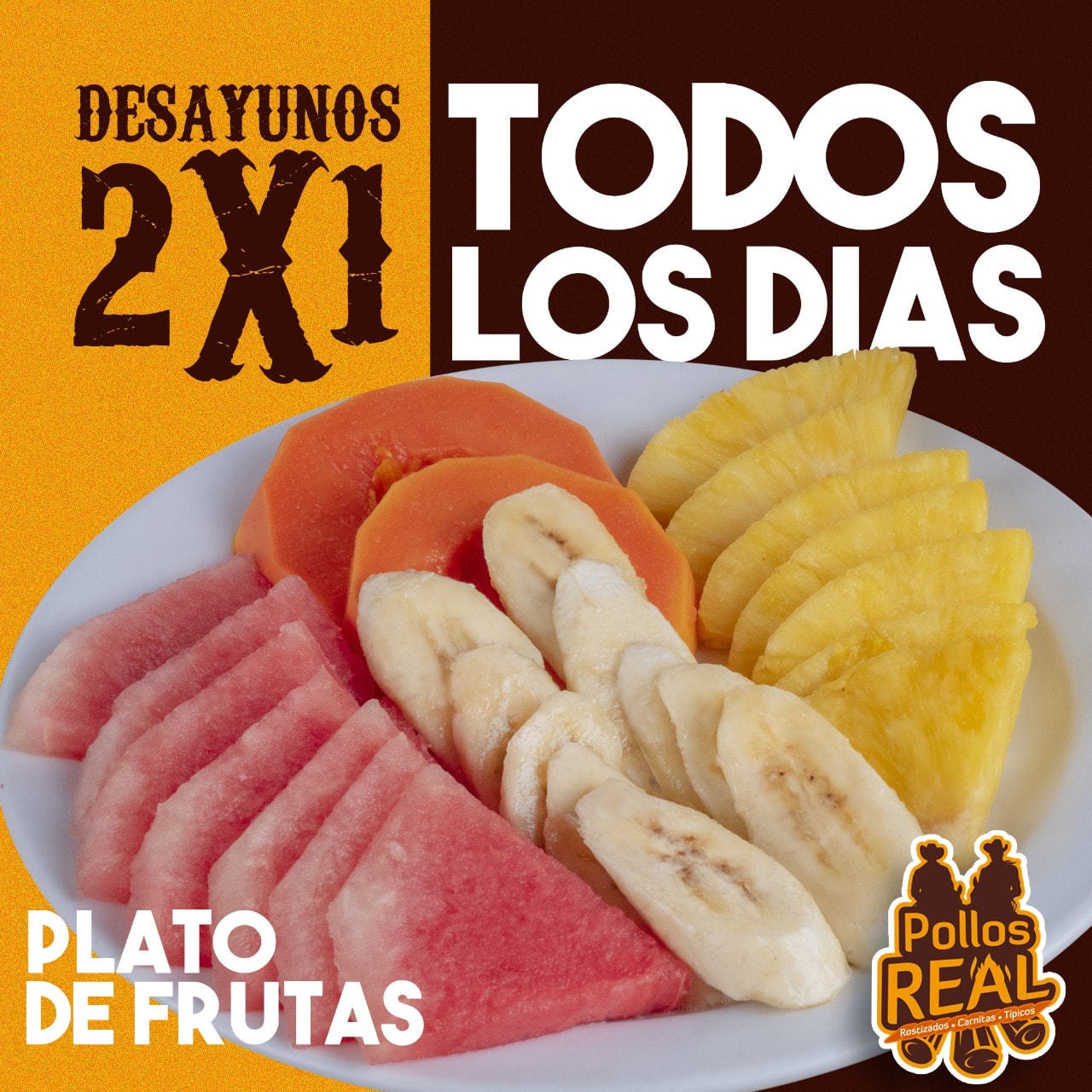Pollos Real - 🤠 Variedad de desayunos al 2x1 hasta las... | Facebook