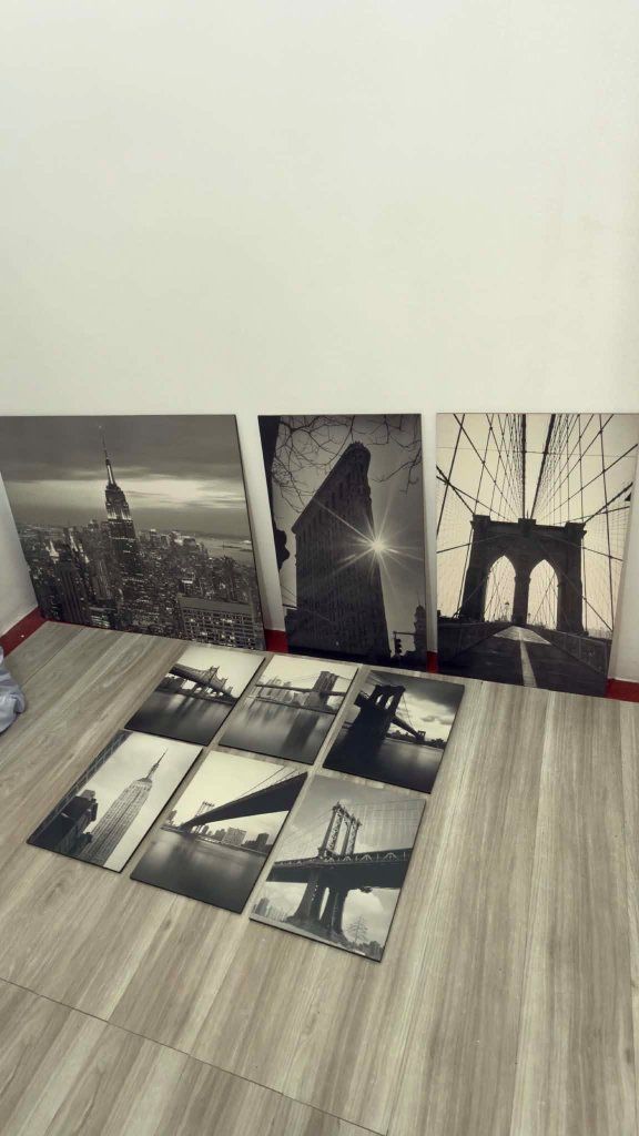 IKEA GRÖNBY 9-Piece Wall Art Set 🗽 ~ featuring black-and-white
