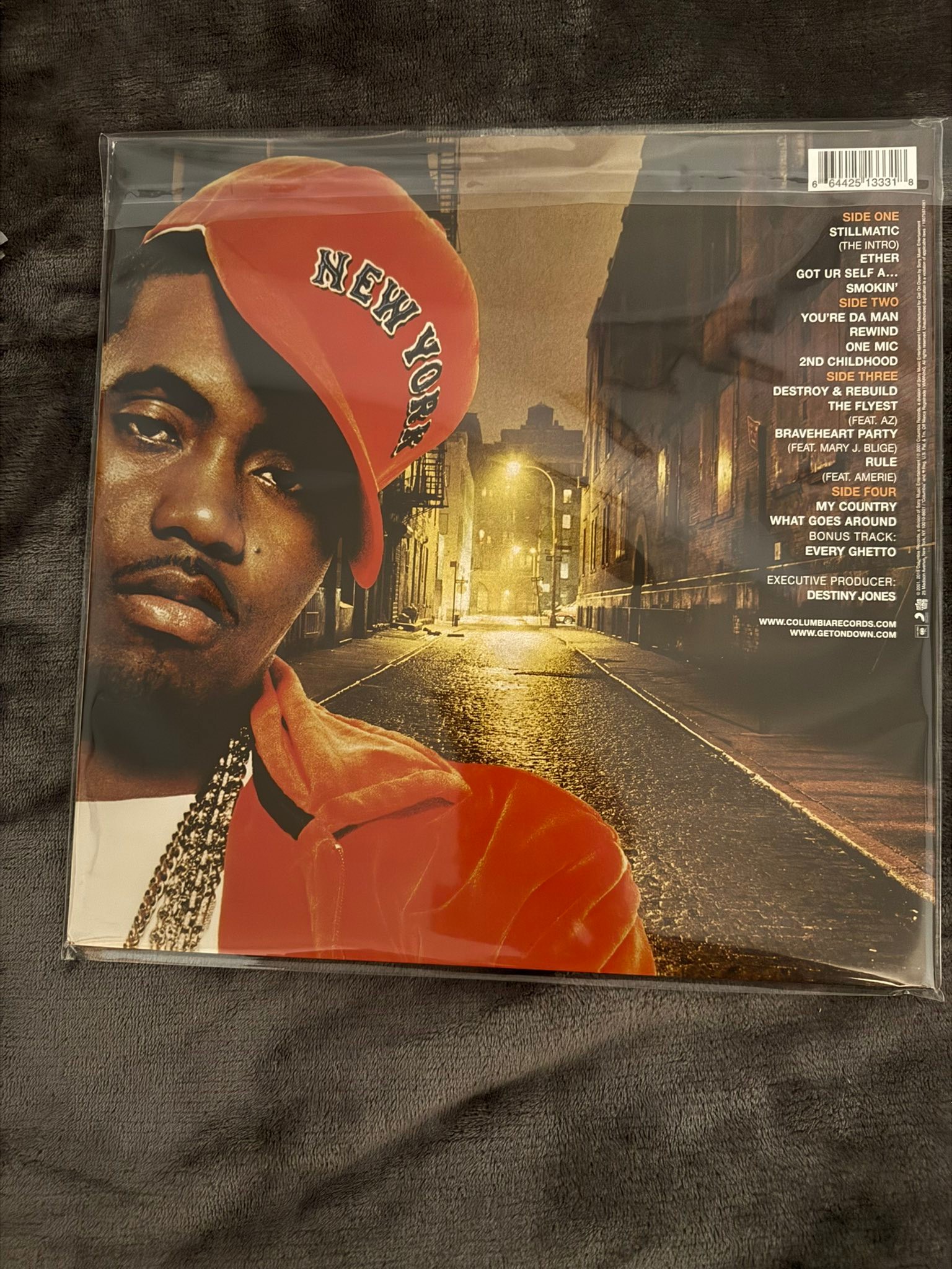 Nas' Stillmatic album on silver color vinyl
