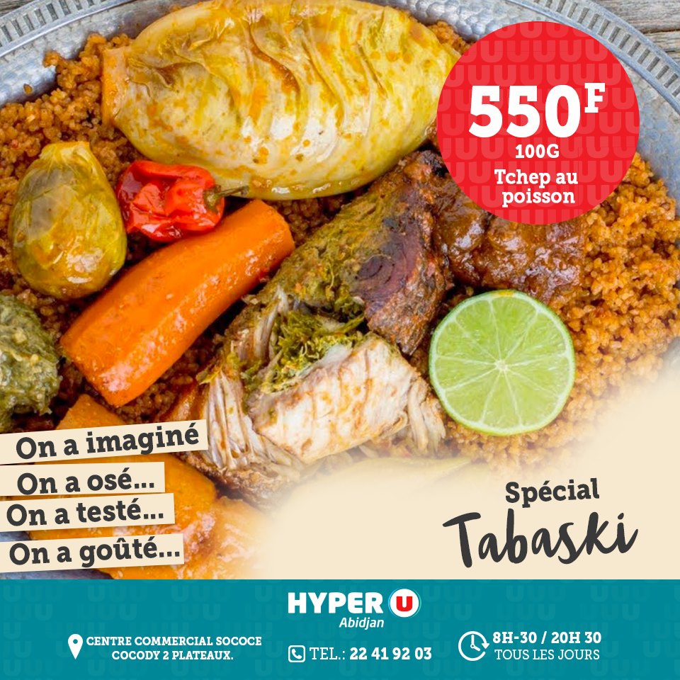 Hyper U Abidjan - Menu spécial TABASKI 🍖🥘🥗
