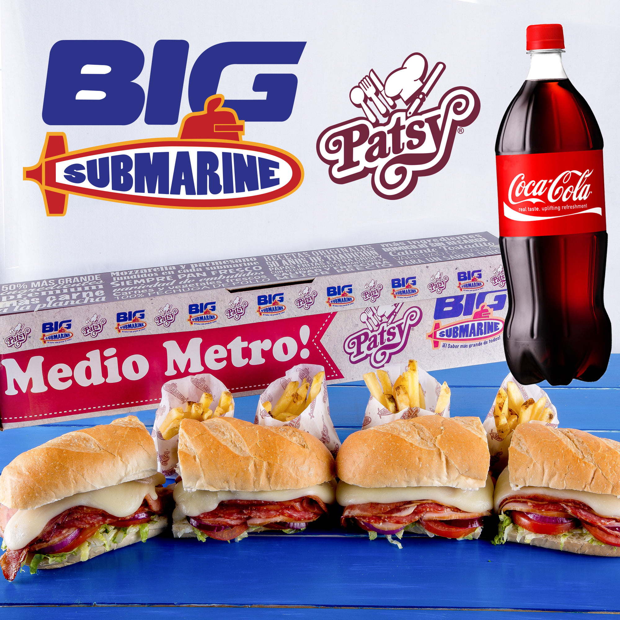 Patsy - Para compartir en familia un combo Big Sub. Incluye 4 ...