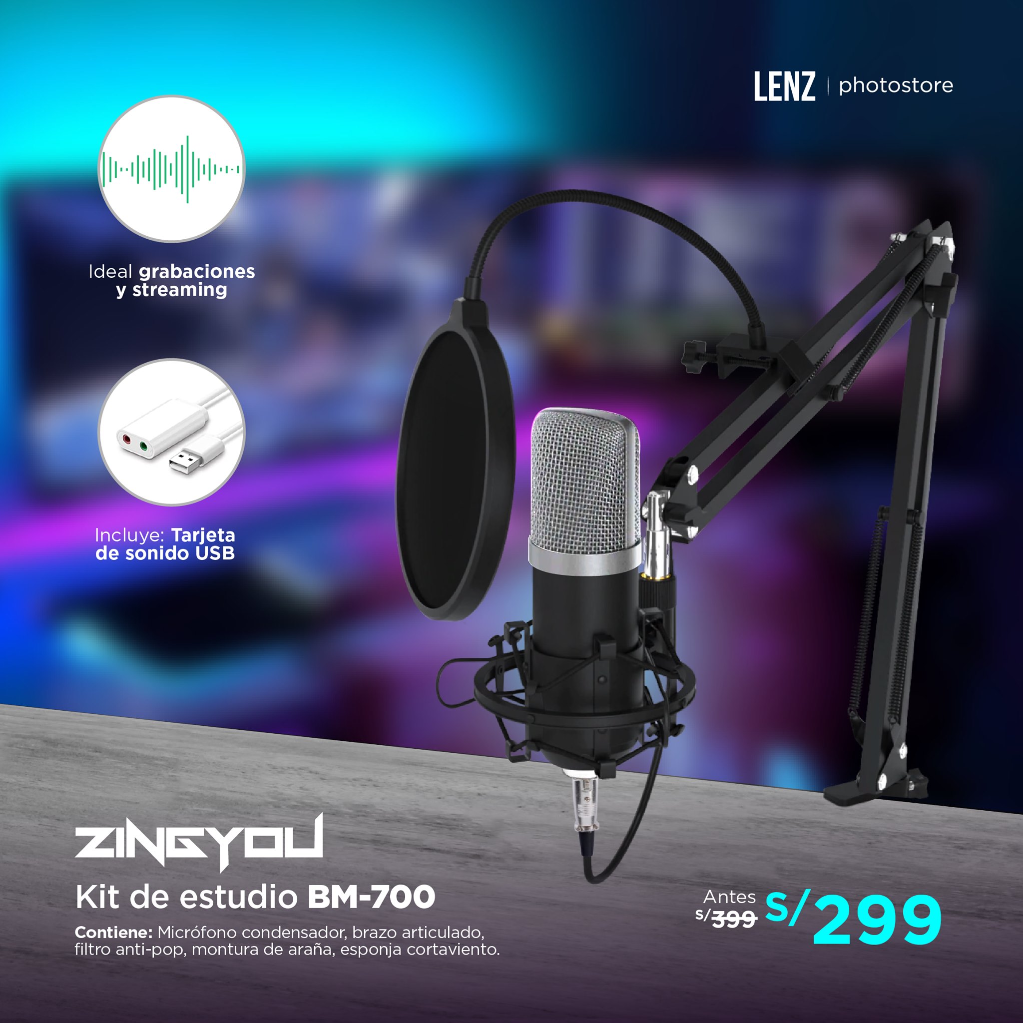 El kit completo del micrófono... - LENZ Photo Store | Facebook