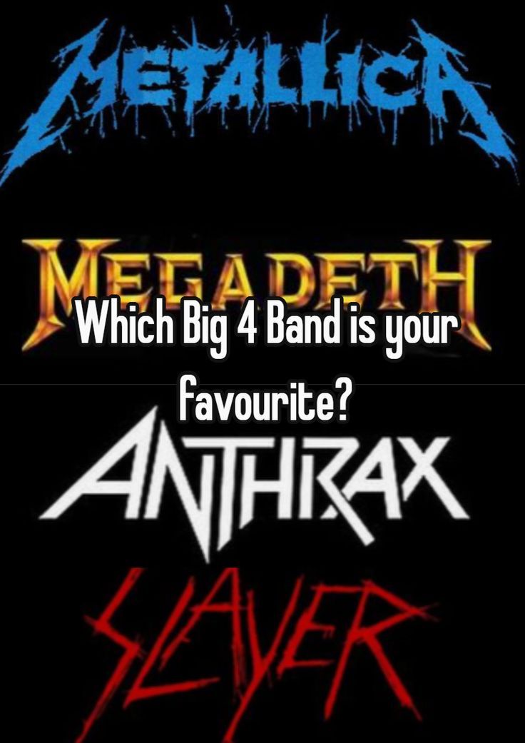 The BIG 4 🤘Rank them from 1-4! #metallica #slayer #megadeth #anthrax