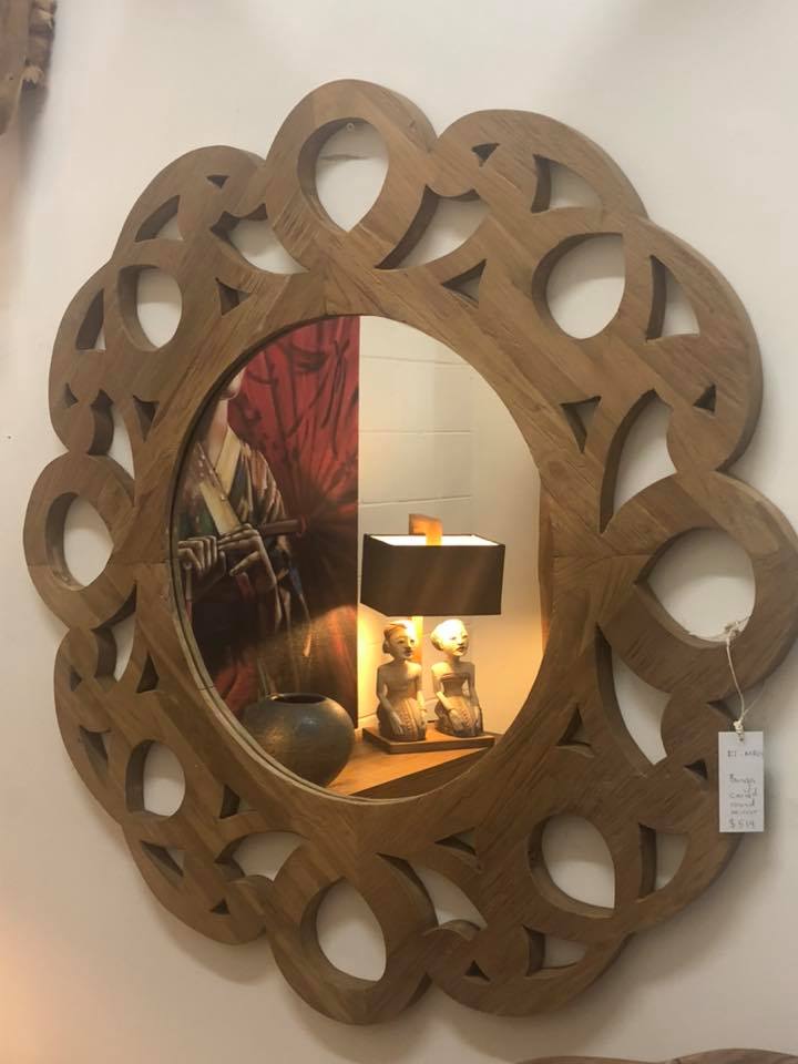 Suasana Design - Beautiful carved Bunga mirror 1 meter...
