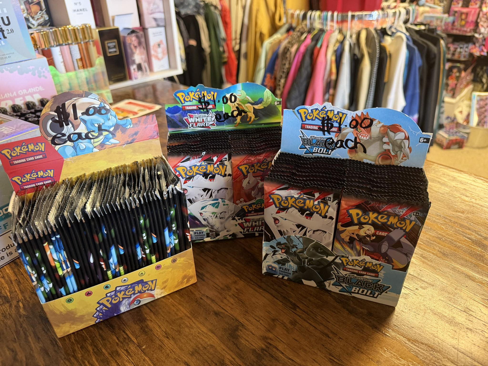 Pokemon card packs priced at $1.99
