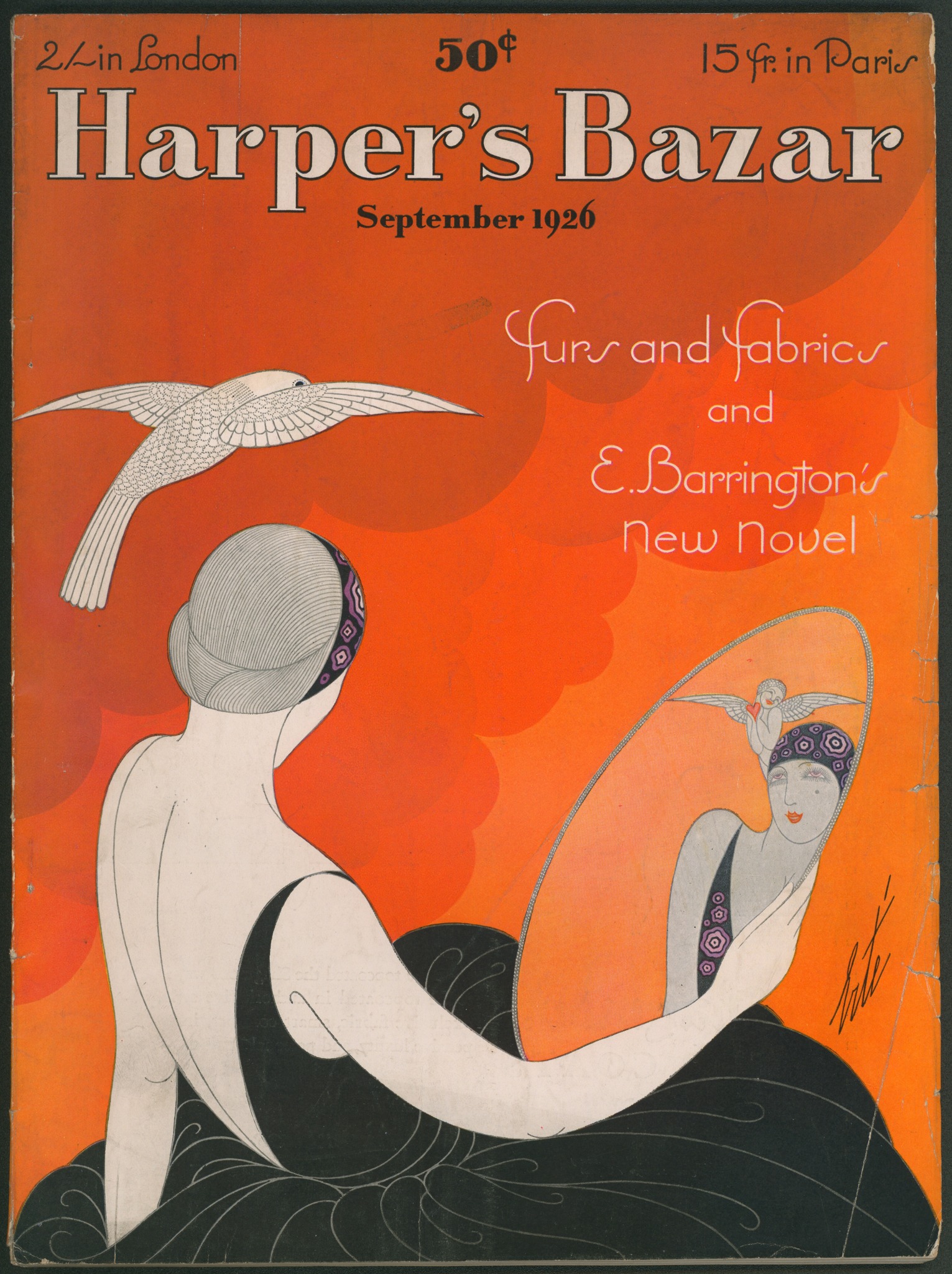 Cover, Harper' s Bazaar Magazine, April 1933 by Erte