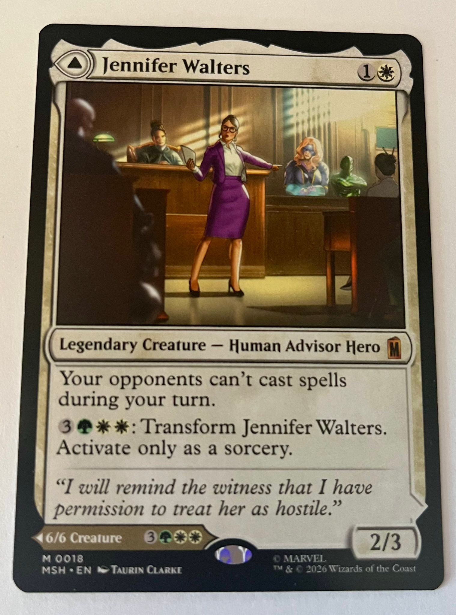Can I use both sides of Jennifer Walters as commander?