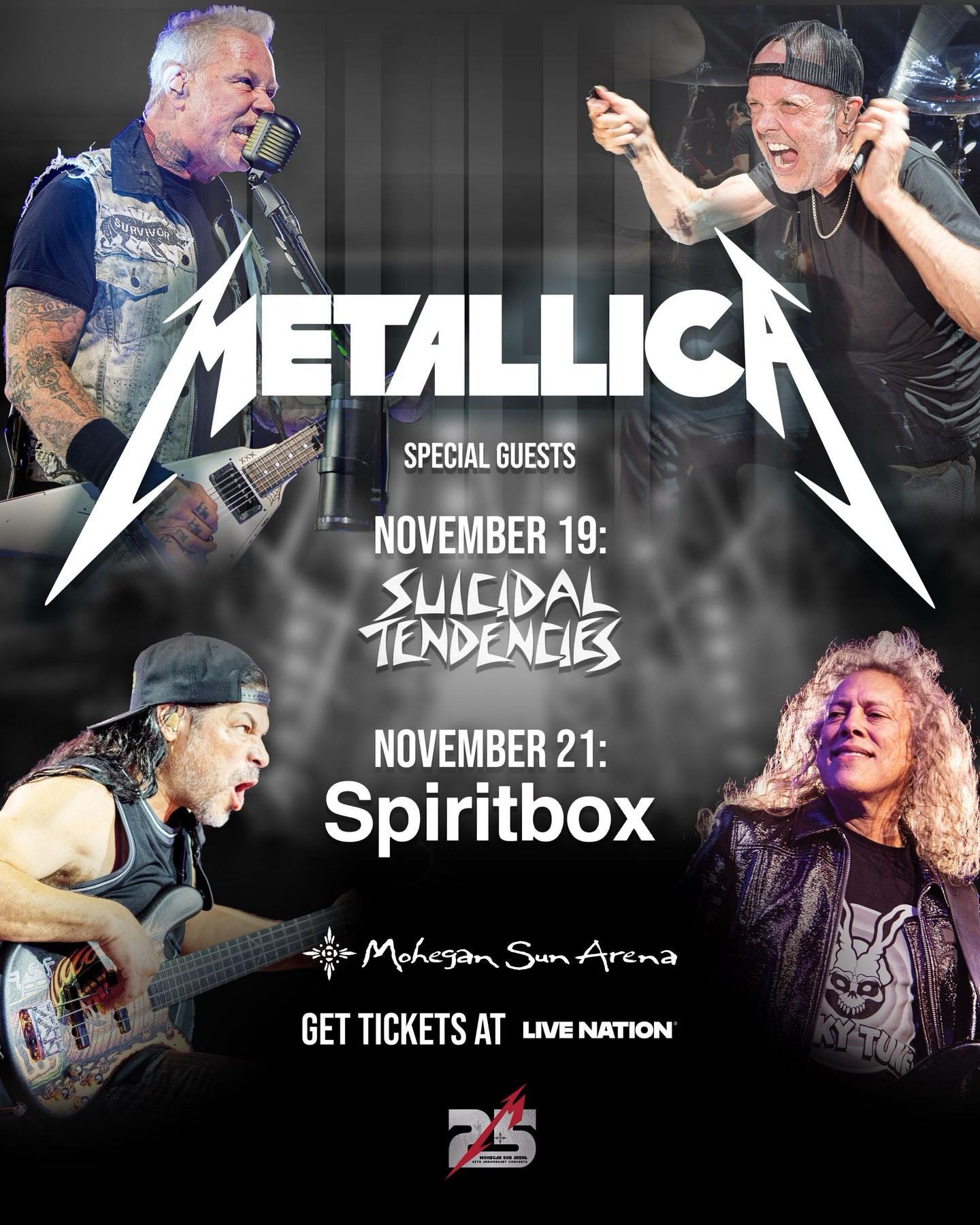 Metallica announce rare, 2 off 'smaller' shows at Mohegan Sun