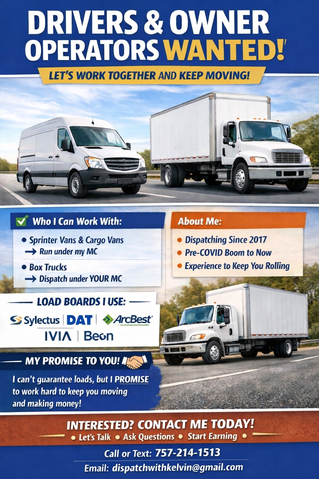 USA dispatcher and box truck and cargo sprinter vans | Facebook