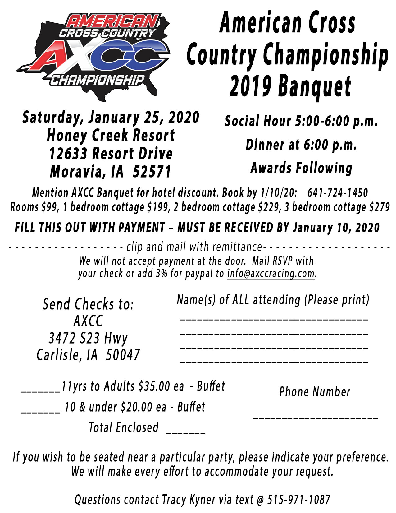 AXCC Racing - 2019 AXCC Year End Banquet Info: Saturday,... | Facebook