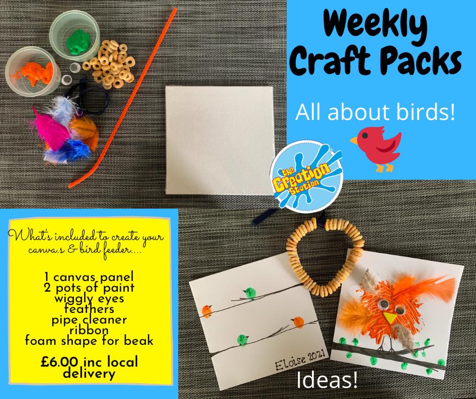 Weekly craft packs now available! 🖼🖌🎨 This week is 'All About Birds!' 🦉 ...