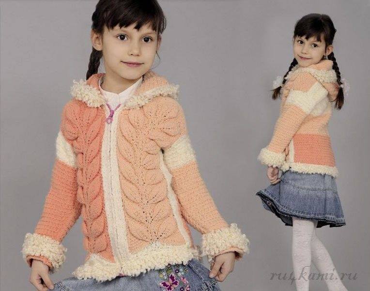 Вязание Спицами И Крючком - Кофточка Для Девочки 6 Лет Вязаная.