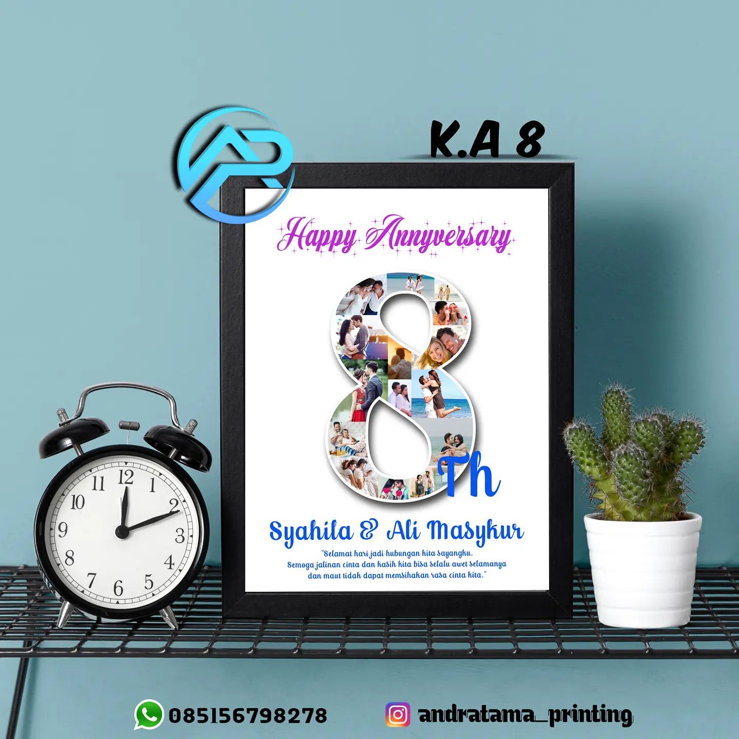 🖼 CUSTOM FRAME KOLASE ANGKA 🖼 K.A 8... - Andratama Printing