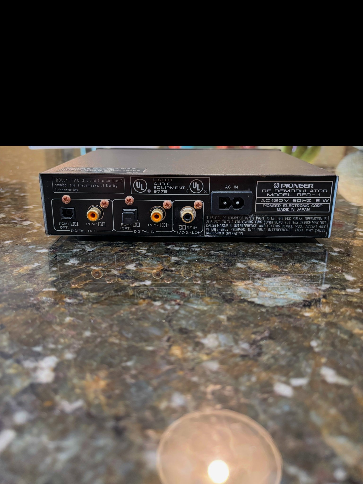 Pioneer RFD-1 RF Demodulator laserdisc AC3RF Dolby Digital