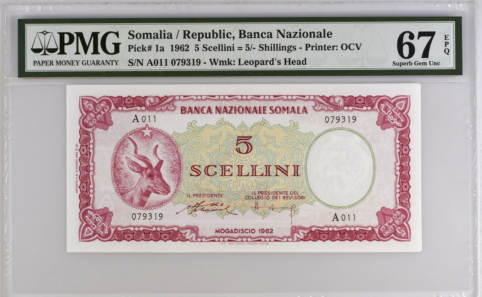 Note of the Day: Somalia,... - PMG - Paper Money Guaranty
