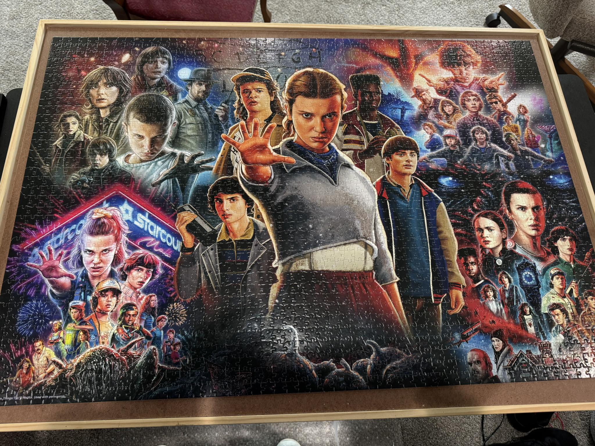 Completed Buffalo Games Stranger Things 2000-piece puzzle