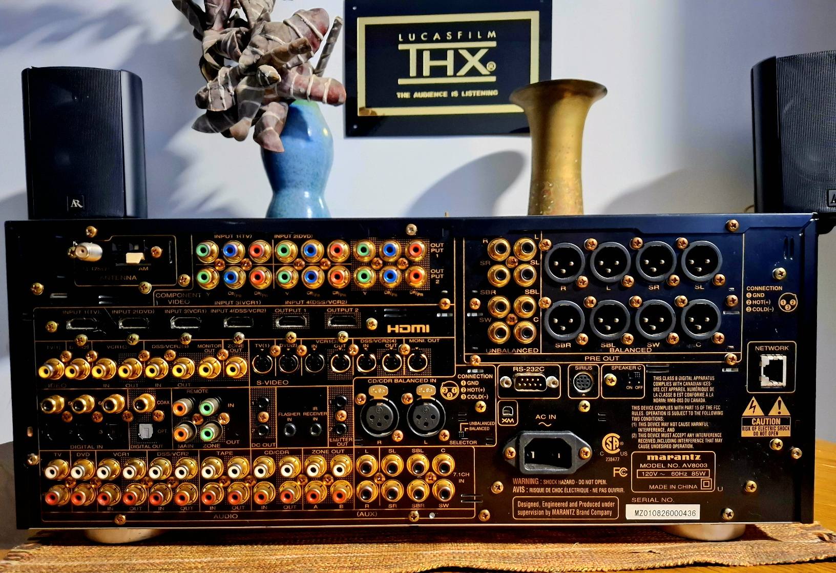 Marantz AV8003 THX Ultra2 preamp processor for home theaters