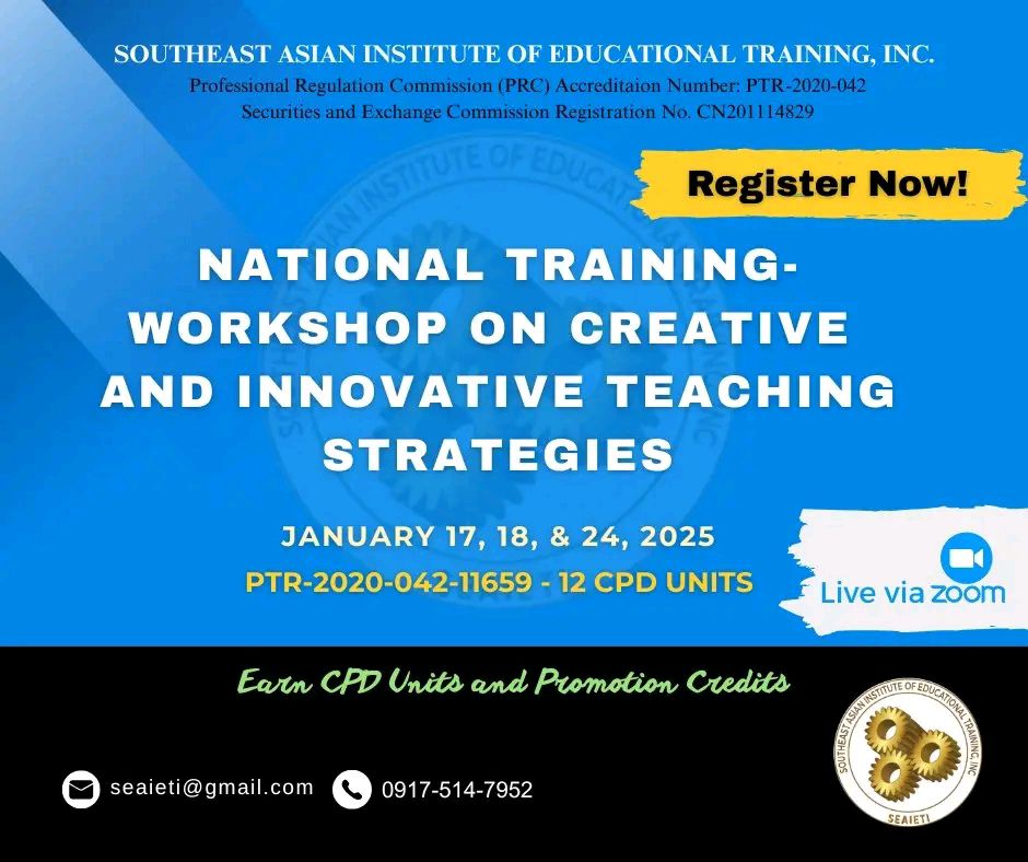 DepEd-NEAP / PRC-CPD TRAINING FOR TEACHERS (Ranking, Promotion, Renewal ...