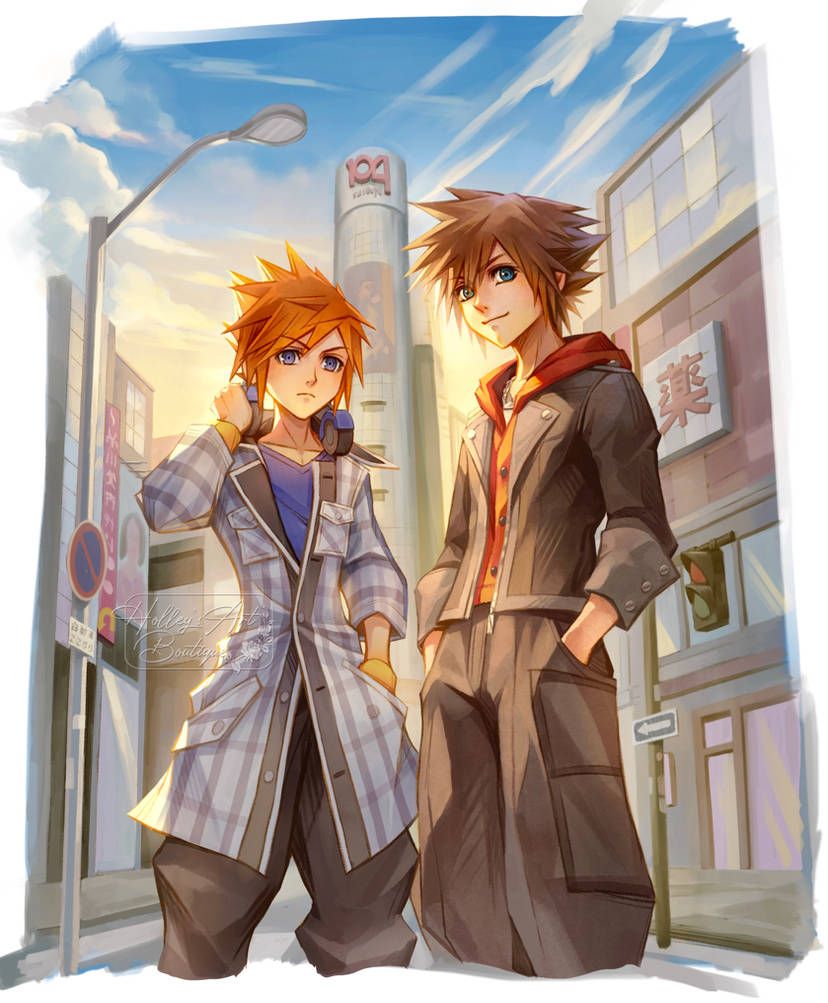 Sora and Xehanort having some coffee in Quadratum 🎨 HollyPolllyy 🎨