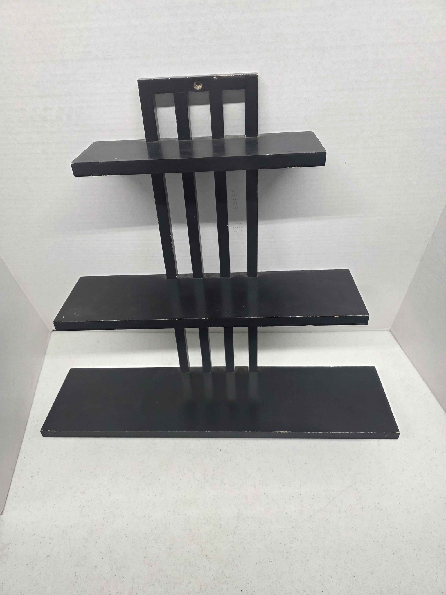 Vintage 3 Tier Mission Style Wood Display Shelf Mid-Century Great for ...