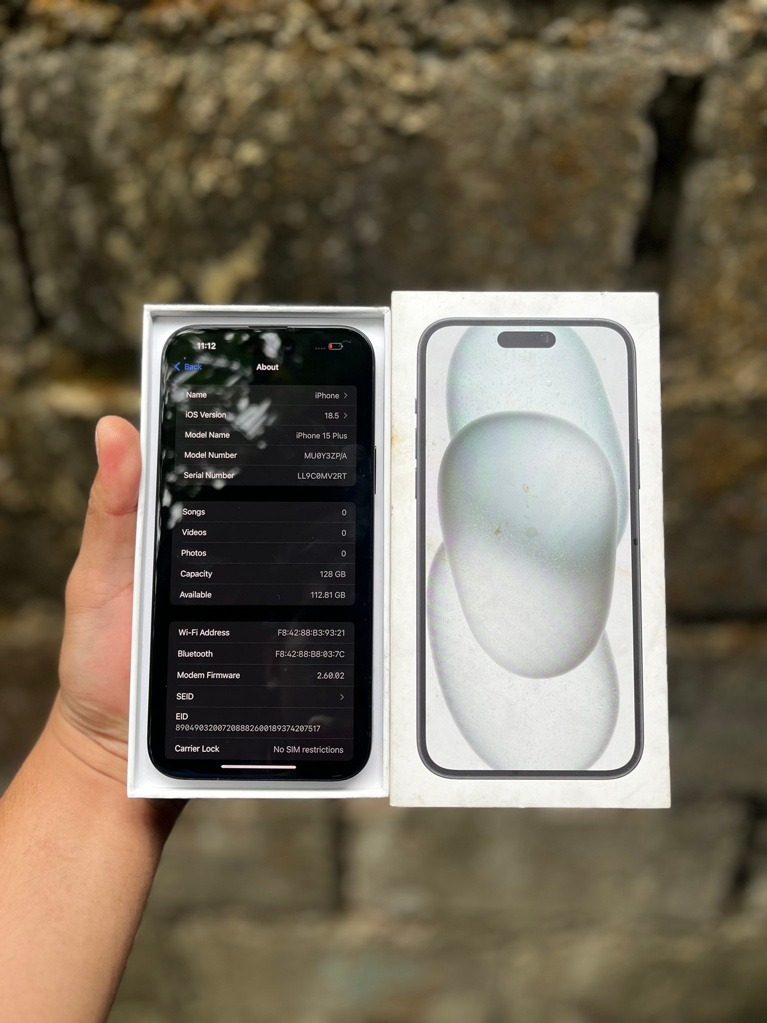 IPHONE 15 PLUS BLACK 128GB 98BH 194CC WARRANTY NOV 2026 NTC 