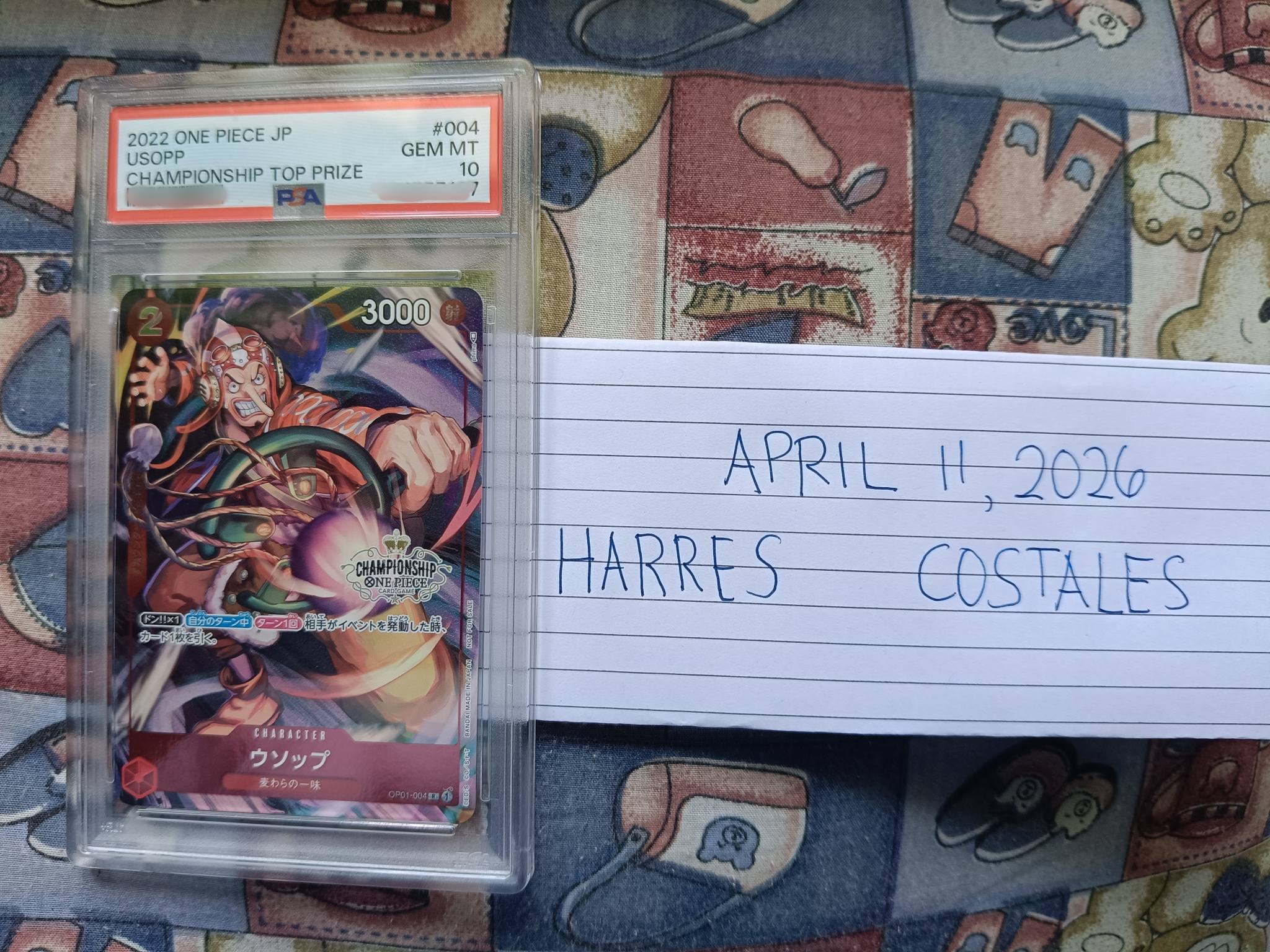 Selling JP 2022 Usopp Championship Top Prize Php 80,00 Loc: Pangasinan