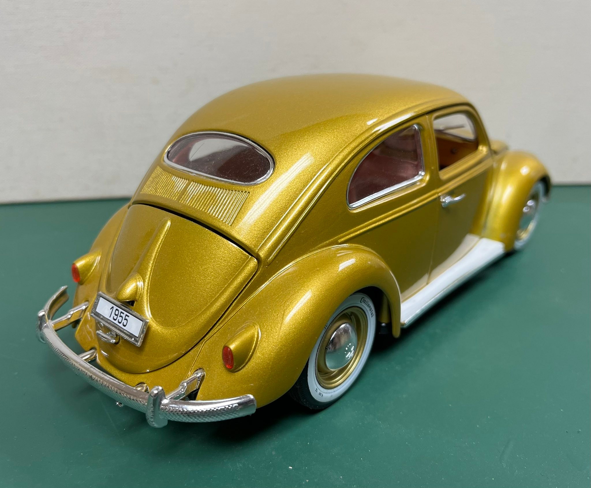 Why does a 1955 Beetle model have a gold paint job?