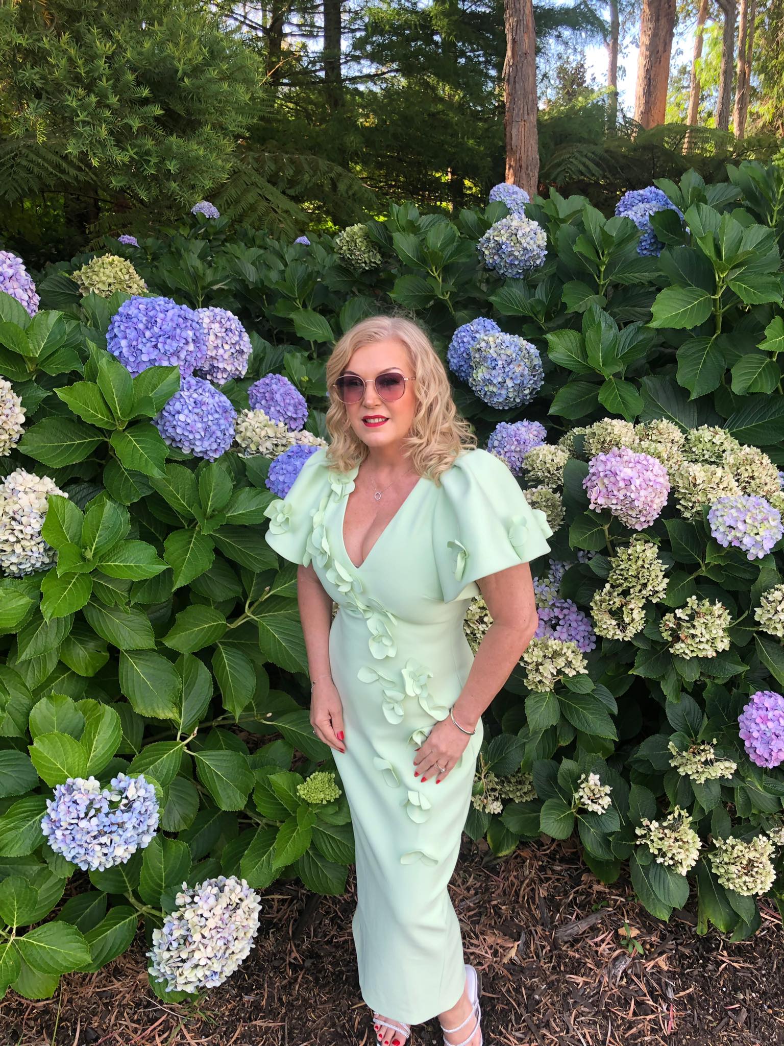 What fascinators match a light green floral dress?