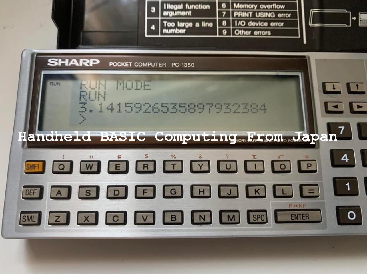 Decimal to hex converter for PC-1260