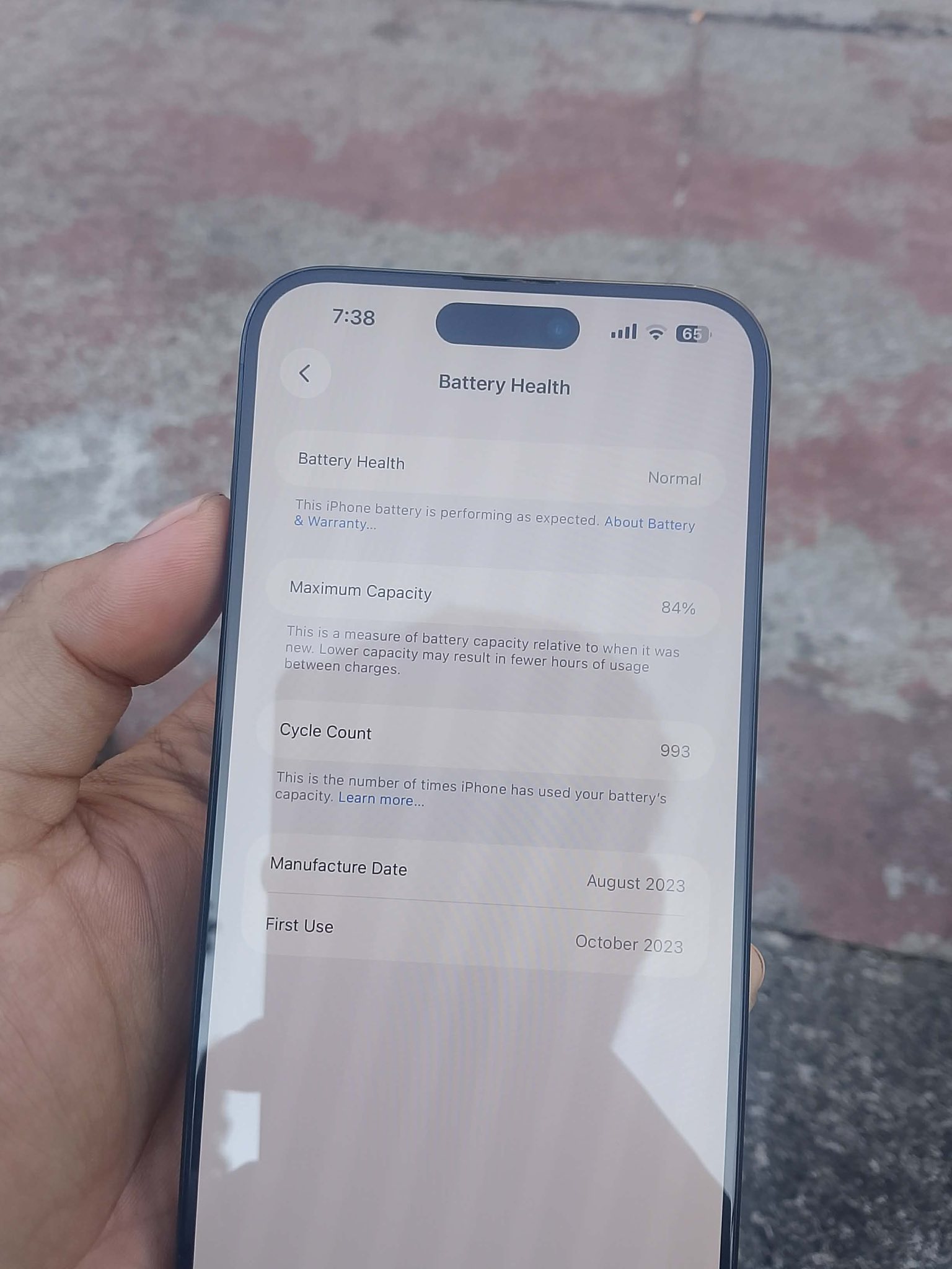 iPhone 15 Pro Max 256GB for sale with 83% battery health