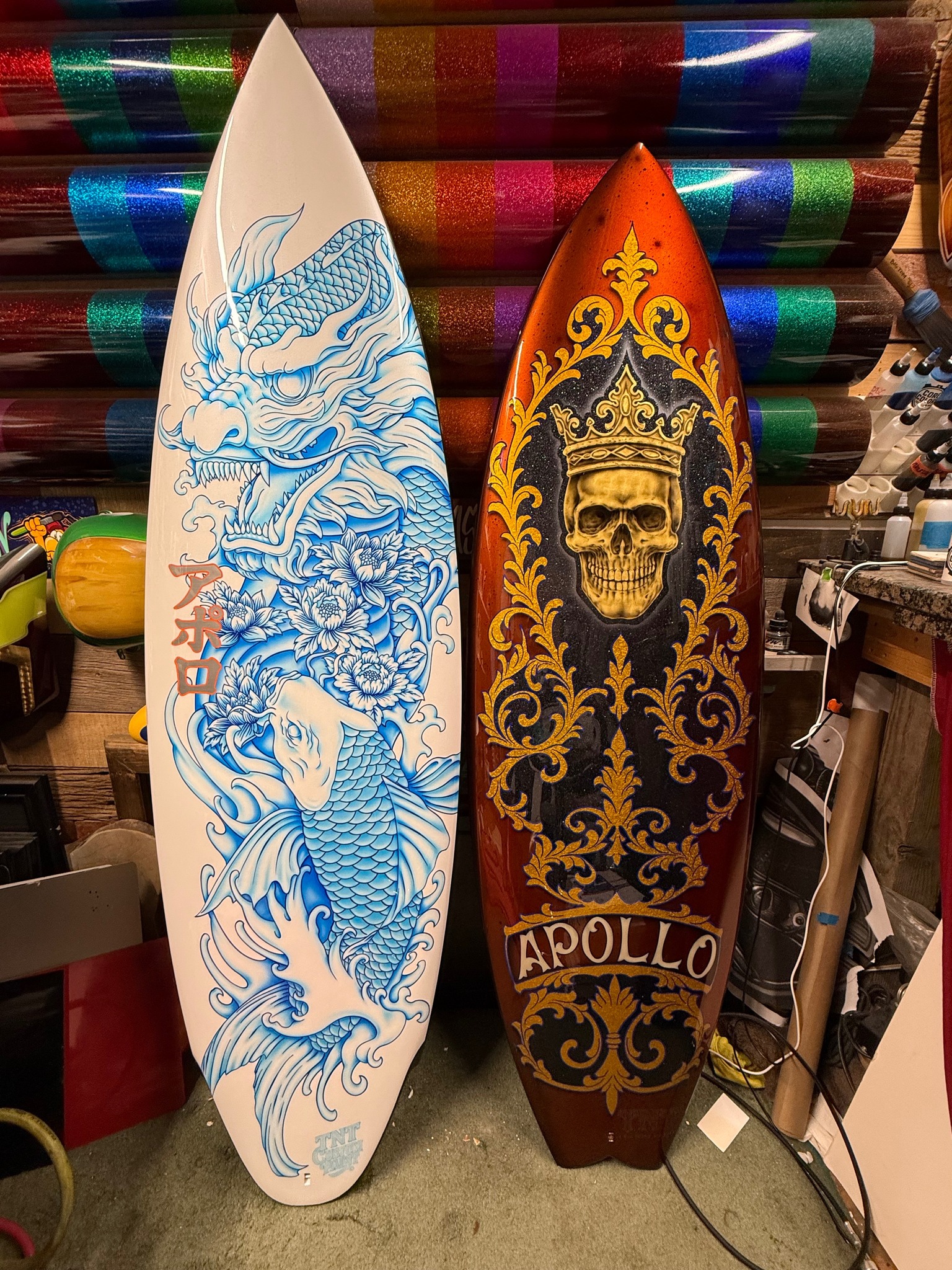 Custom surfboard paint jobs with house of kolor