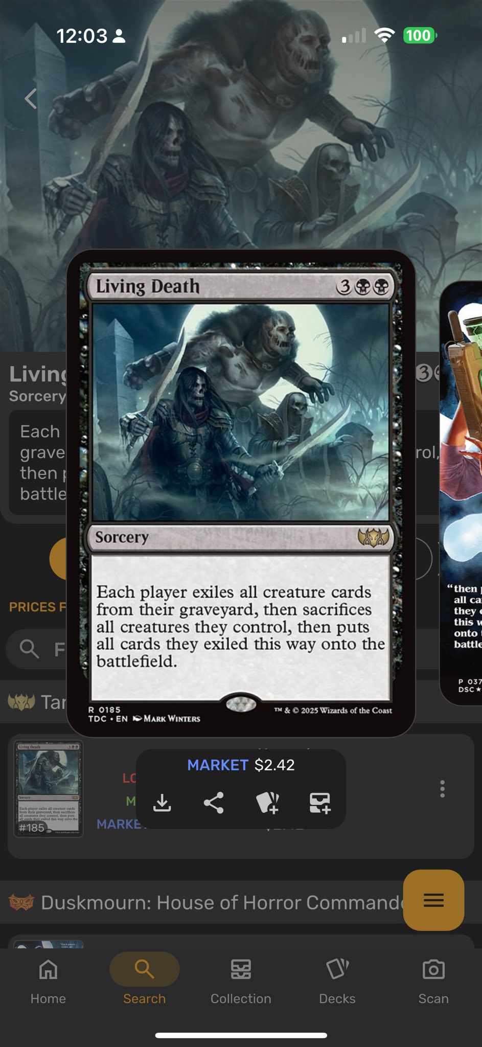mtg cards like living death Magic The Gathering - The Lord of the Rings then sacrifices all creatures they control A card like death's presence?