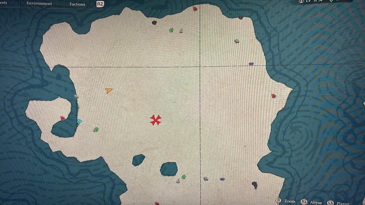 What is the small island with every ore and a fast travel point in 