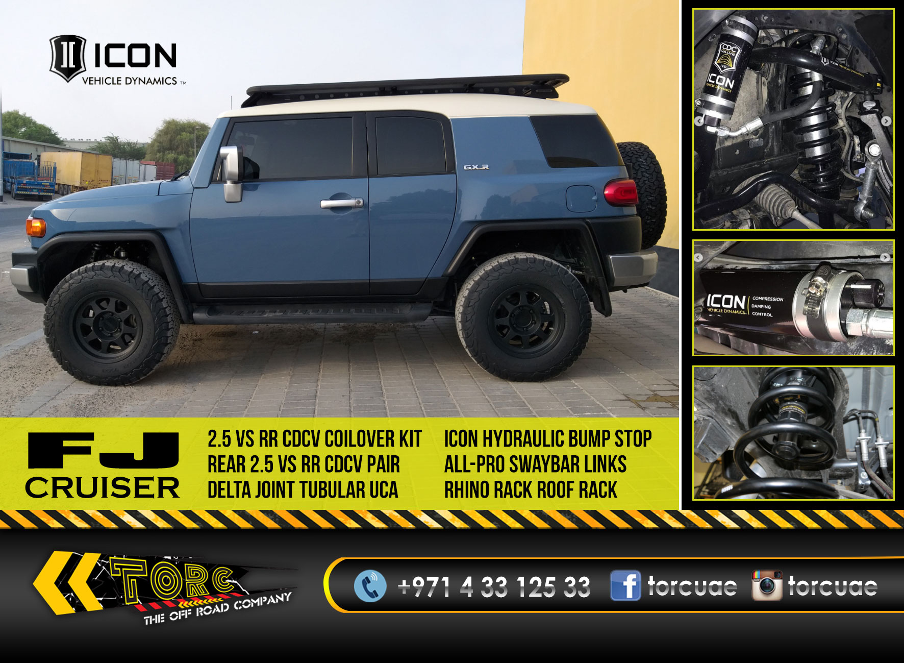 FJ Cruiser Upgrades its Suspension System to: ICON 2.5 Series CDCV 