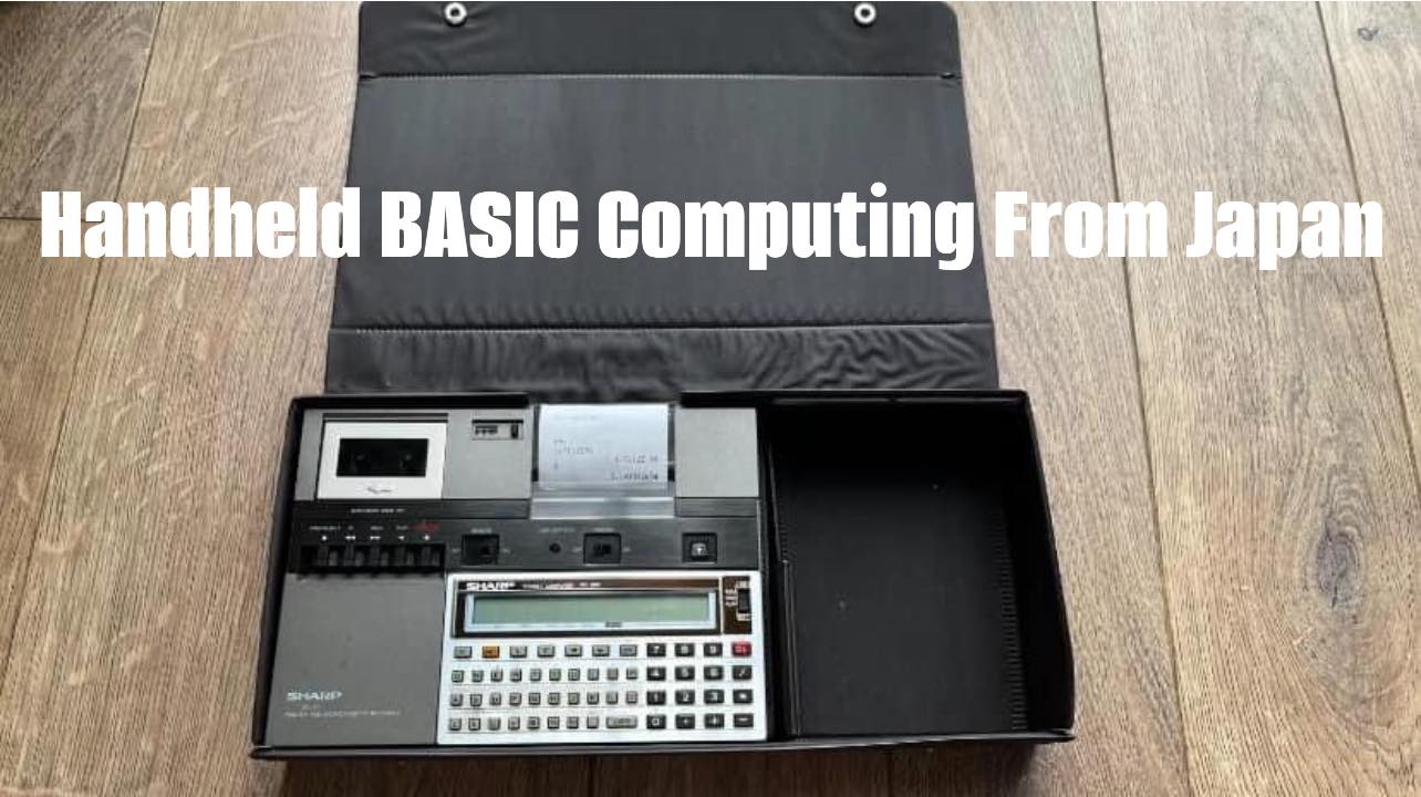 A Sharp PC-1260 Pocket Computer , complete with a Sharp CE-125