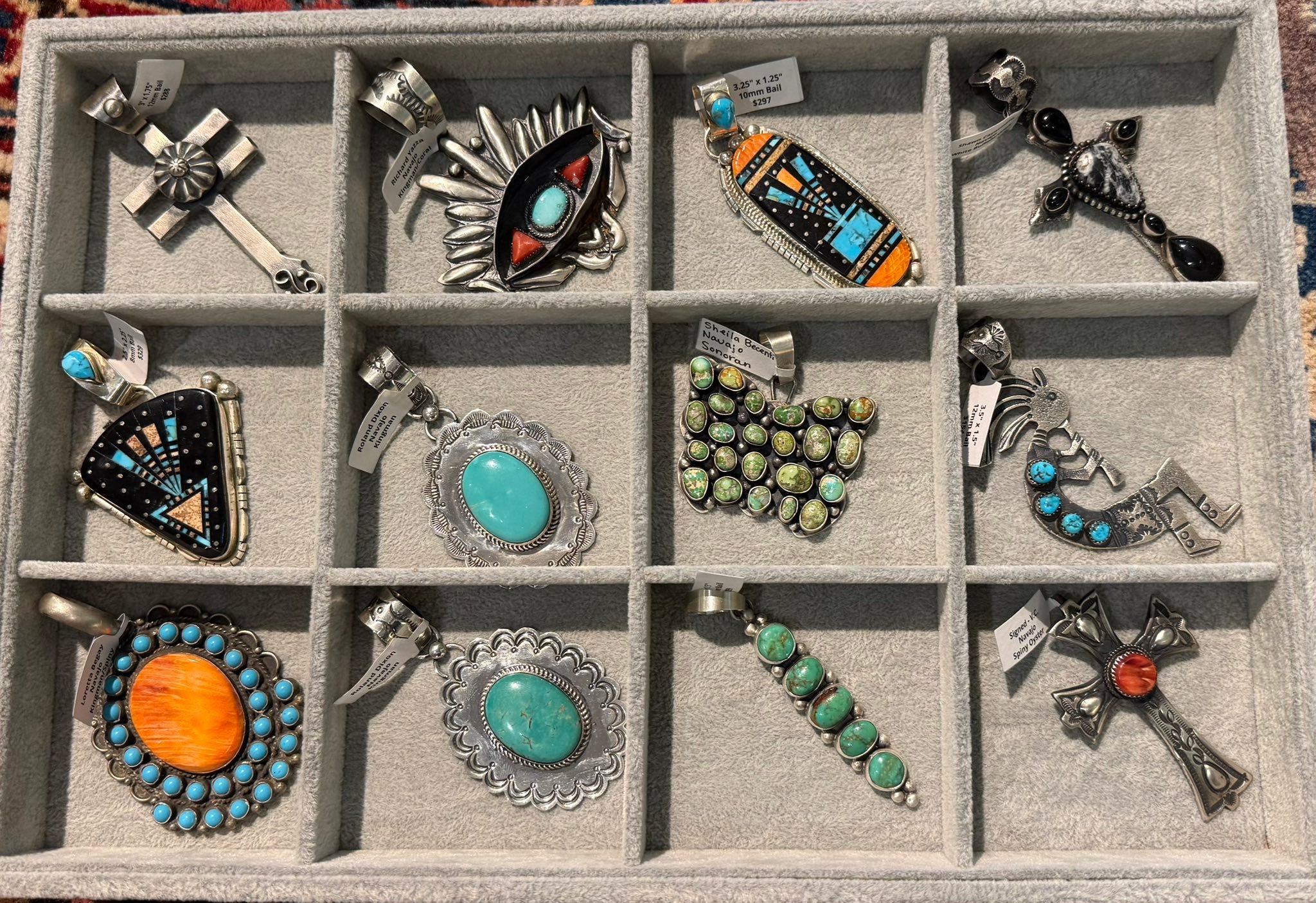 Native American jewelry from Navajo and Zuni artists