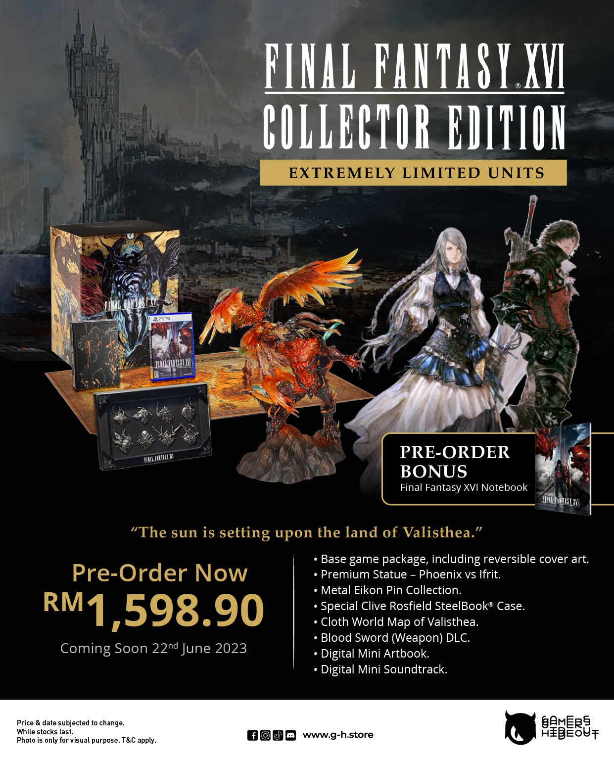 Pre-order for Final Fantasy XVI starts today. Purchase now. Deluxe 