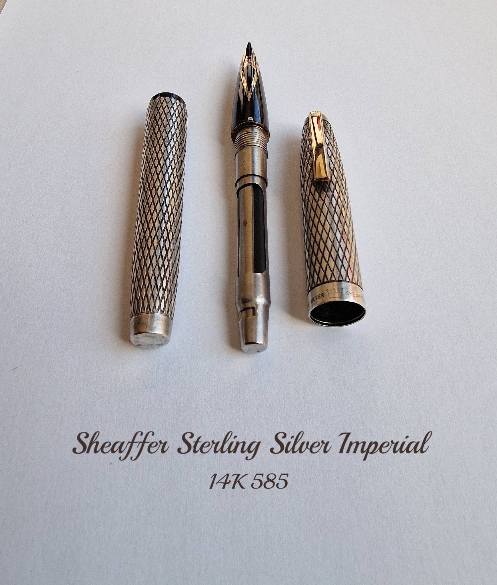 Sheaffer sterling silver pen collection complete