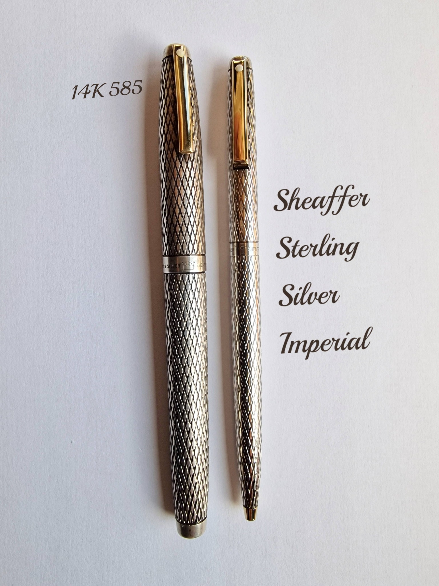 Sheaffer sterling silver pen collection complete
