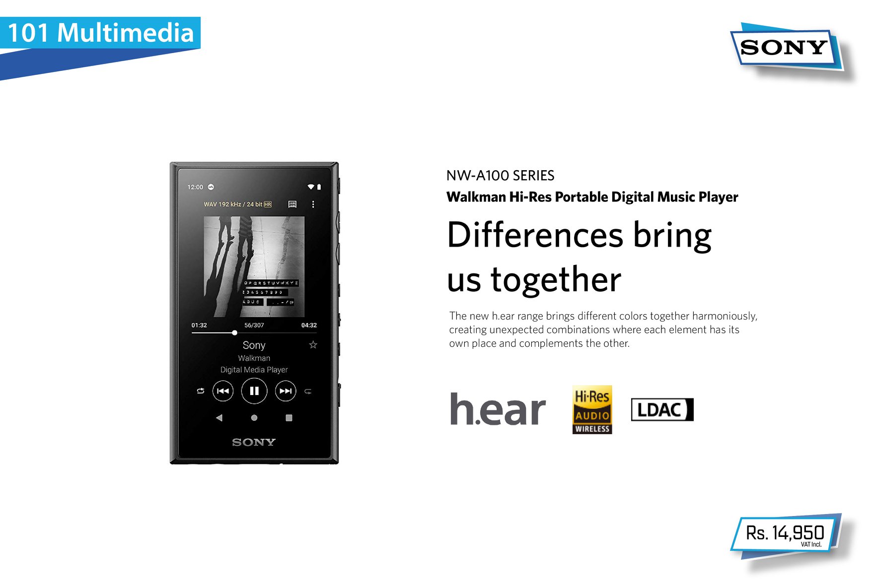 Sony Walkman NW-A105 Hi-Res 16GB MP3 Player Find more details on 