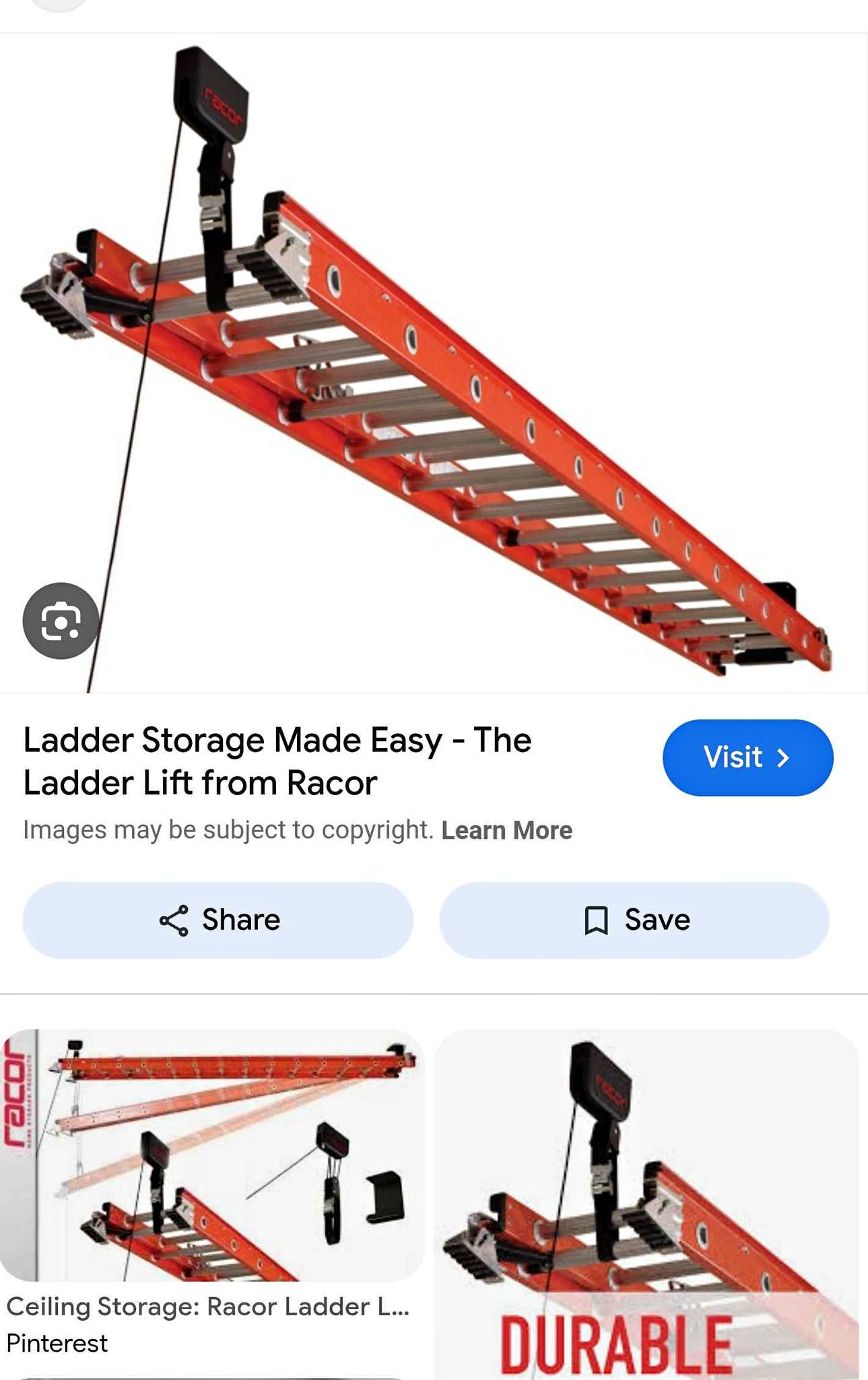 Ceiling hoist for storing your ladder - Ladders - Berlin, New Jersey ...