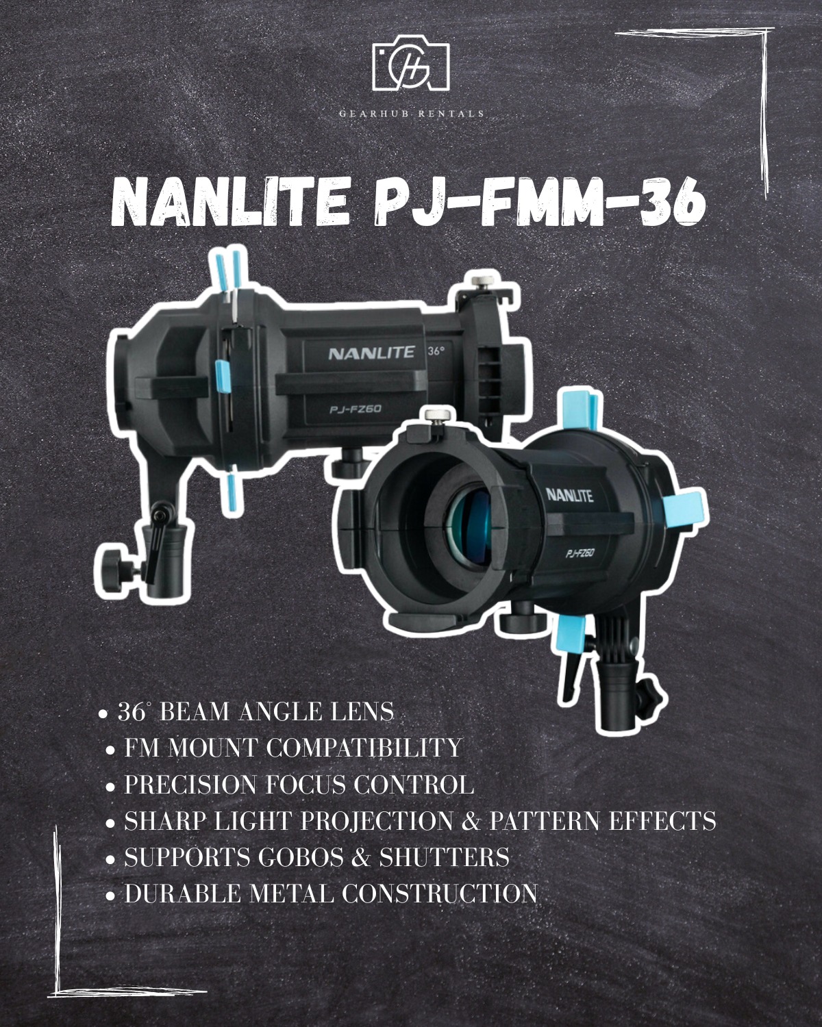 Nanlite PJ-FMM-36 projection attachment for precise light control