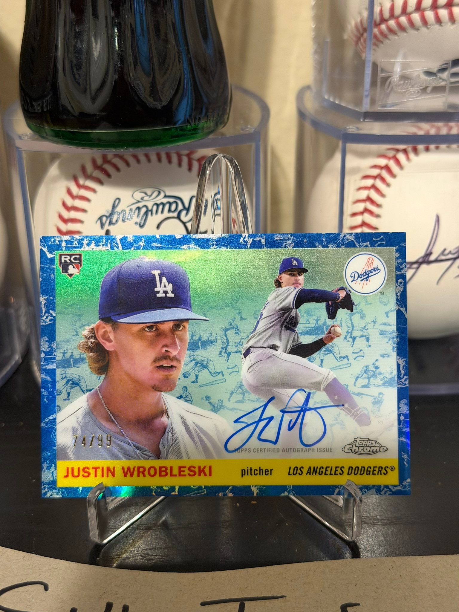 2025 Topps Chrome Platinum Justin Wrobleski 74/99 Auto. Color 