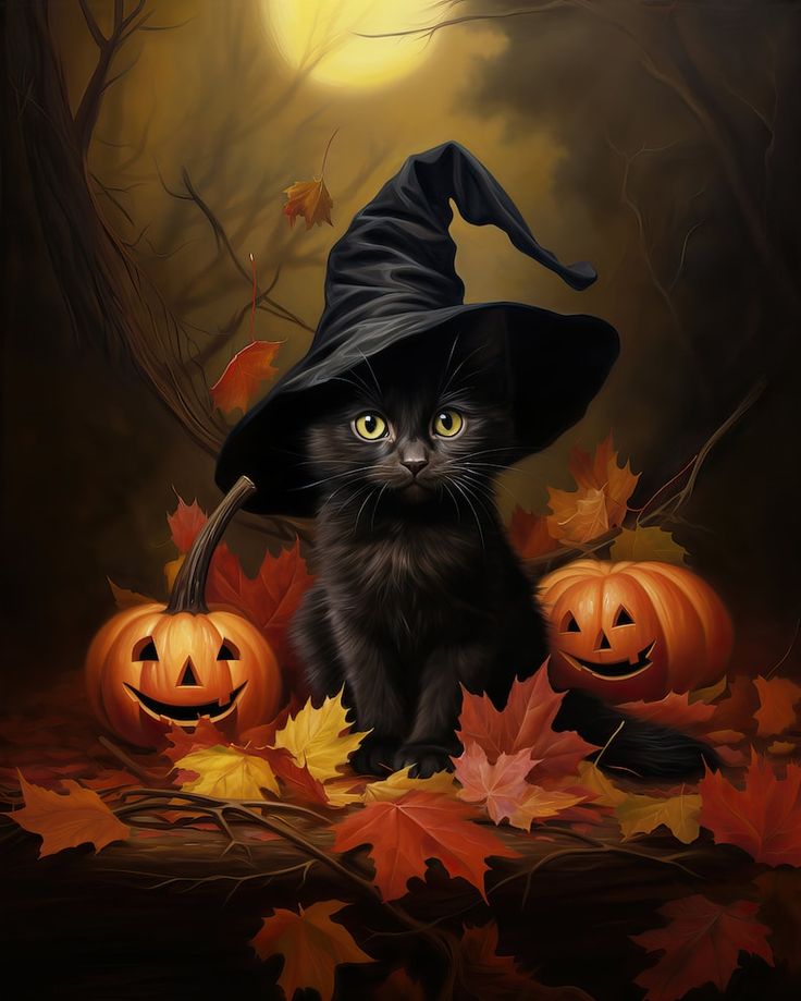Halloween Cat Paint Night