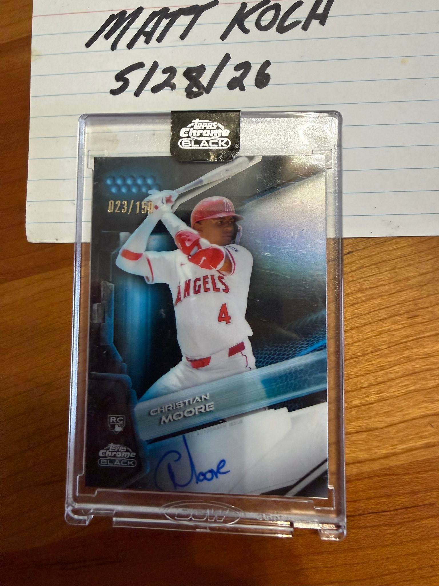 Christian Moore 1st round draft pick RC chrome card for sale