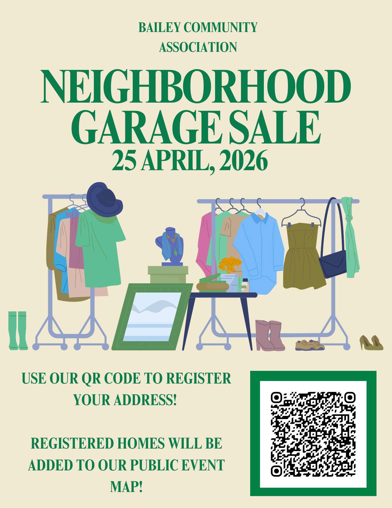 Hawk Nest Community garage sale in East Lansing