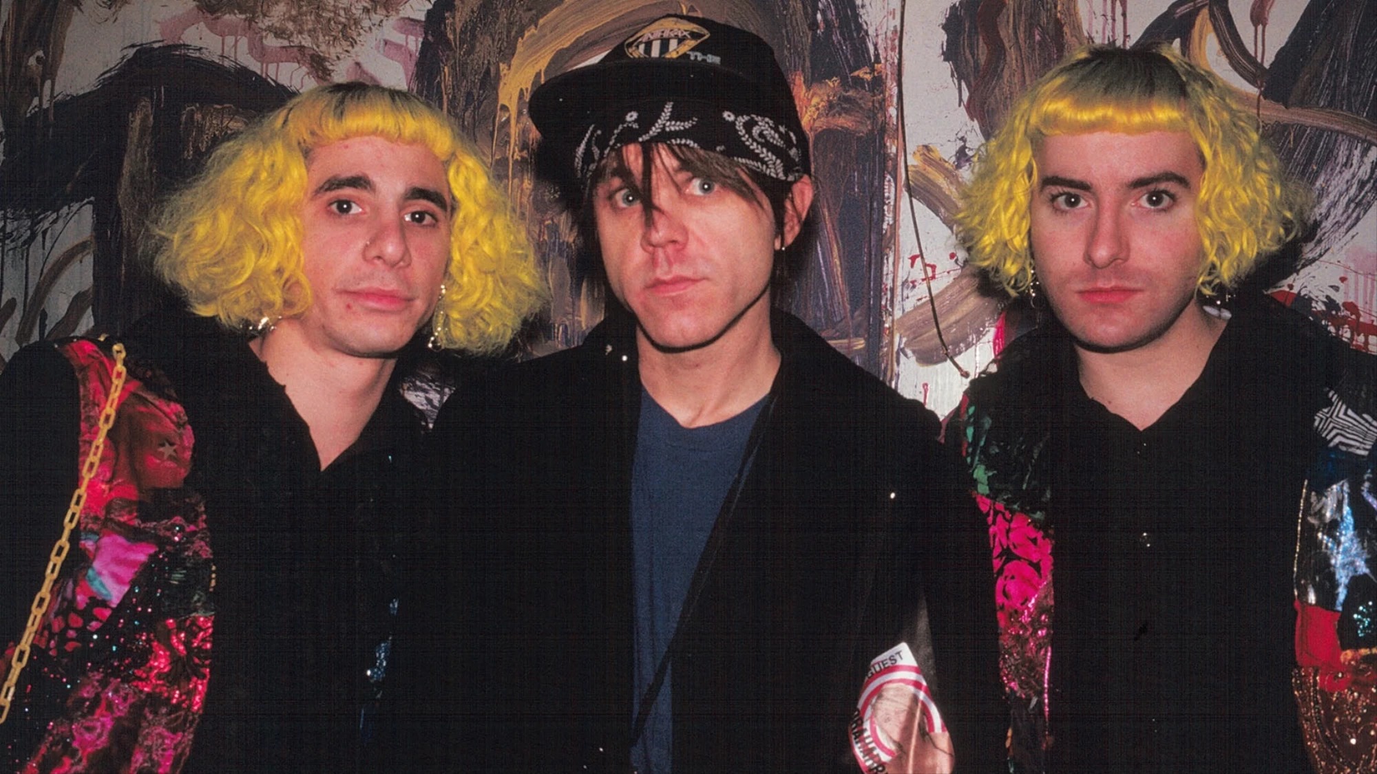 ?Stephen Sprouse with the infamous IT Twins club kids, late 1980s 