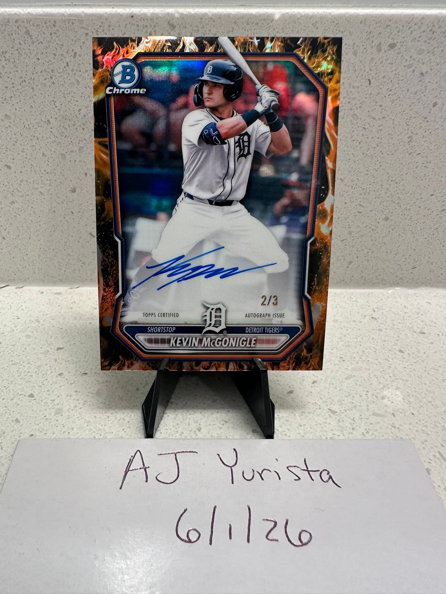 2026 Bowman Kevin McGonigle Chrome Firefractor auto for sale